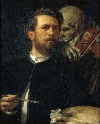 Selbstportrat mit fiedelndem Tod. Arnold Bocklin